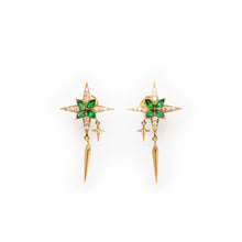 Emerald Star Earrings