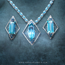 Aquamarine Pendant with Diamond Frame