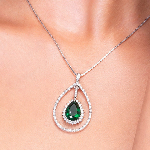 Emerald Frame Pendant