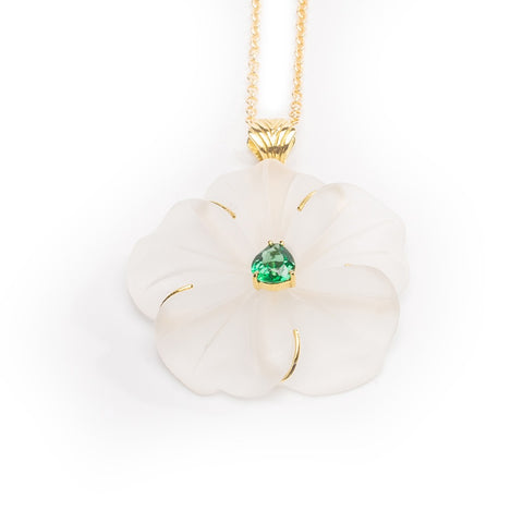 Emerald & Quartz Necklace