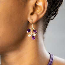 Amethyst Flower Earrings