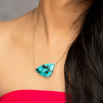 Turquoise Pave Necklace
