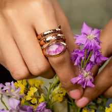 Amethyst Snake Copper Ring