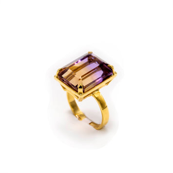 Ametrine Shark Claw Cage Ring