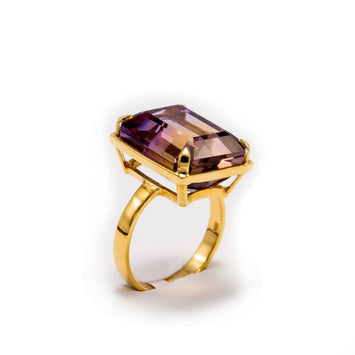 Ametrine Shark Claw Cage Ring