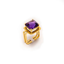 Amethyst Split Shank Ring