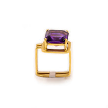 Amethyst Split Shank Ring