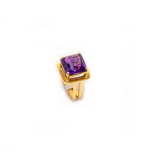 Amethyst Split Shank Ring