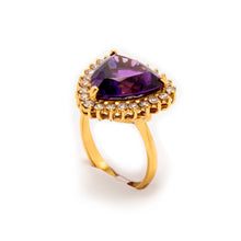 Amethyst Trillion Classic Ring