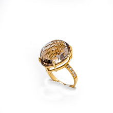 Smokey Quartz Pave Ring