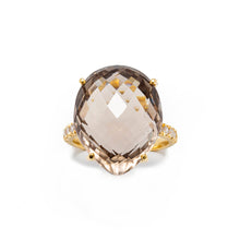 Smokey Quartz Pave Ring