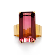 Tourmaline Rectangle Tapered Ring