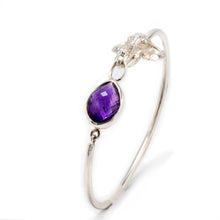 Amethyst Elephant Head Bangle