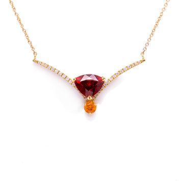 Garnet Bird Necklace