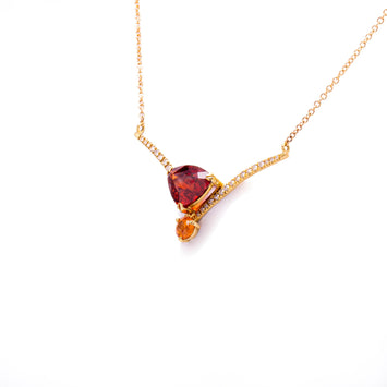 Garnet Bird Necklace