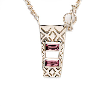Tourmaline Drum Necklace