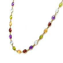 Multi Gem Girdle Wrap Necklace