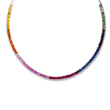 Multi Gem Sapphire Necklace