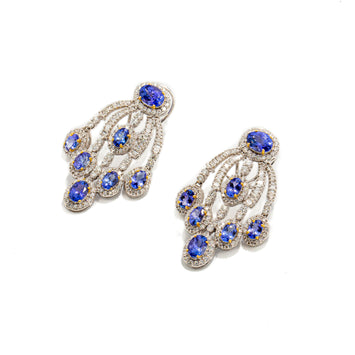 Tanzanite Peacock Earrings