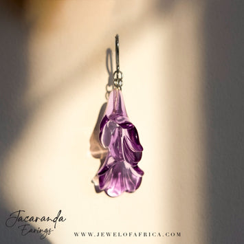 Amethyst Double Jacaranda Flower Earrings