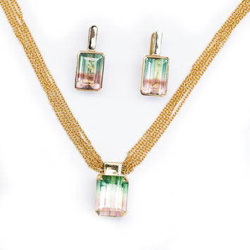 Classic Bi-Colour Tourmaline Pendant