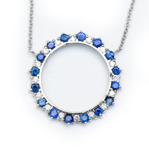 Sapphire Cage Necklace