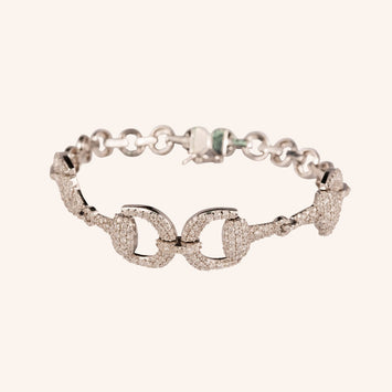 Diamond Pave Link Bracelet